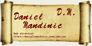 Daniel Mandinić vizit kartica